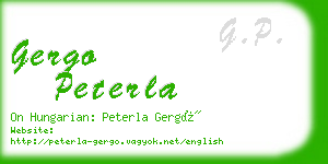 gergo peterla business card